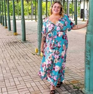 Floral Kimono Maxi Dress
